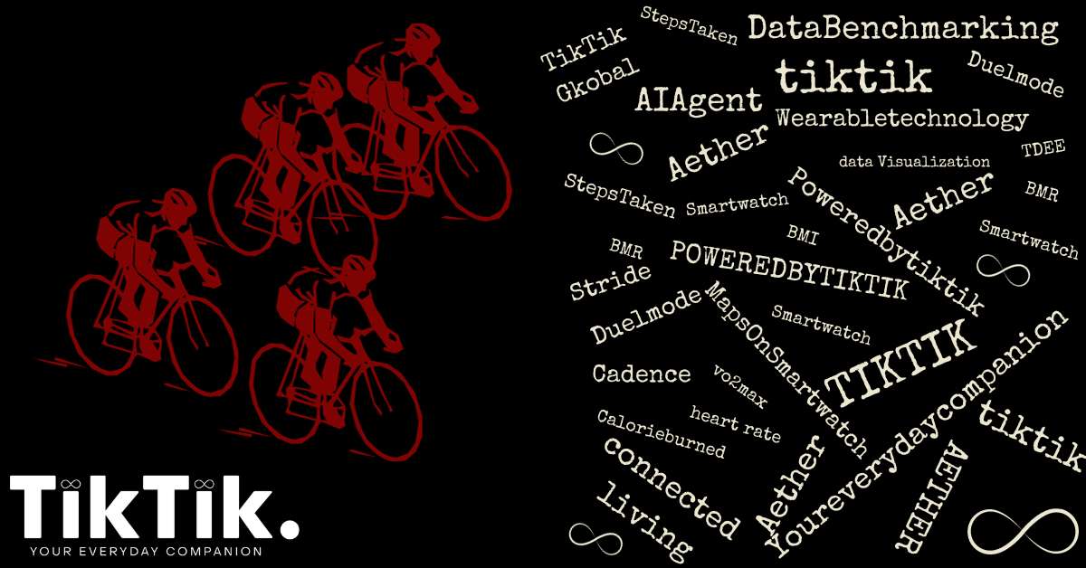 Group cycling data collection of fitness stats and benchmarking b y TikTik: Your Everyday Companion